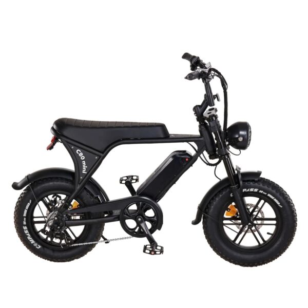 OUXI C80 Mini Elektrische Fatbike - 2025 - Zwart - Afbeelding 2
